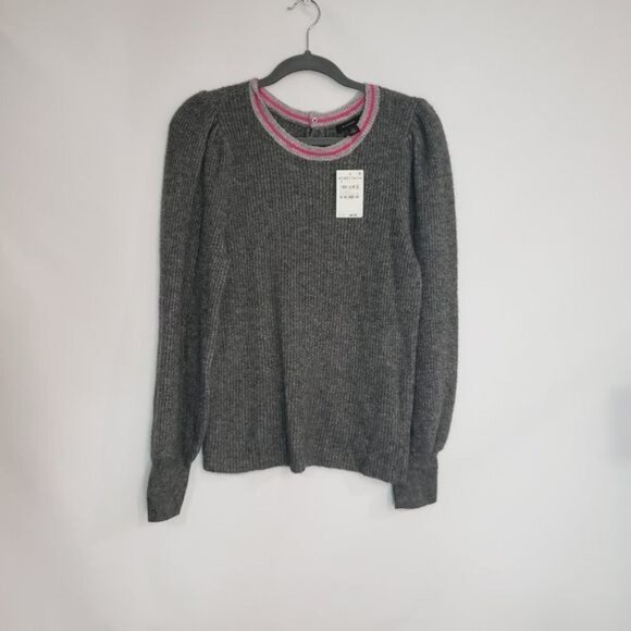 NWT Halogen Gray Dark‎ Heather Blouson Sleeve Sweater Size medium - Picture 2 of 8